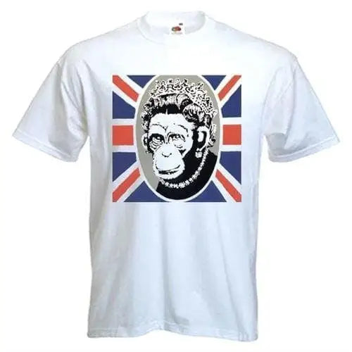 Banksy Monkey Queen Mens T-Shirt XL / White
