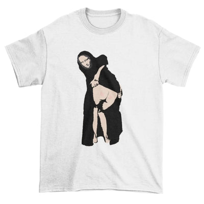 Banksy Mooner Lisa Mens T-Shirt 3XL / White