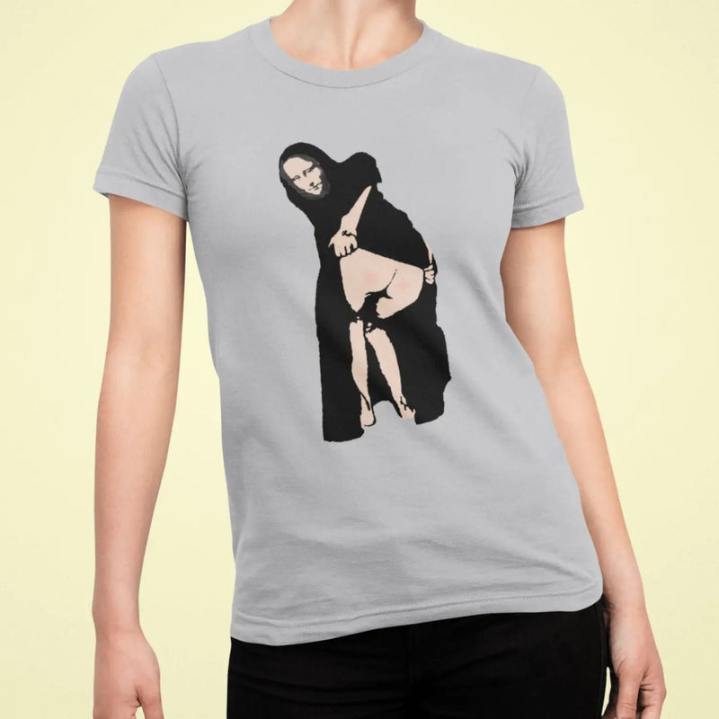 Banksy Mooner Lisa Womens T-Shirt