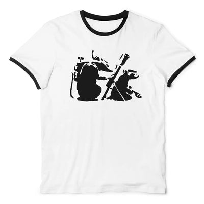 Banksy Mortar Rat Ringer T-Shirt XXL