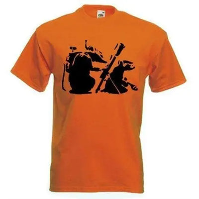 Banksy Mortar Rat  T-Shirt M / Orange