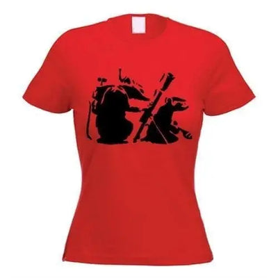 Banksy Mortar Rat Women's T-Shirt S / Red