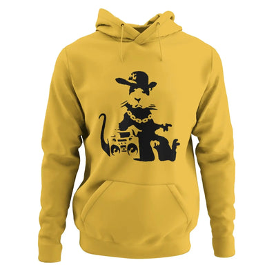 Banksy NYC Gangster Rat Hoodie - XXL / Yellow - Hoodie