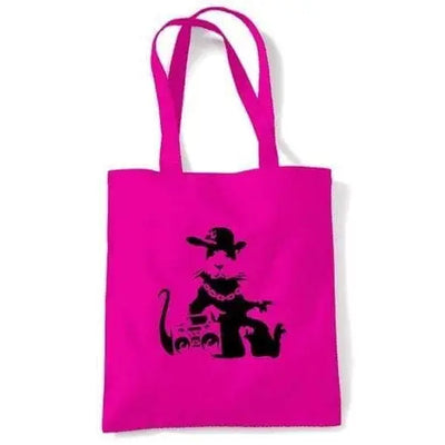 Banksy NYC Gangster Rat Shoulder Bag Dark Pink
