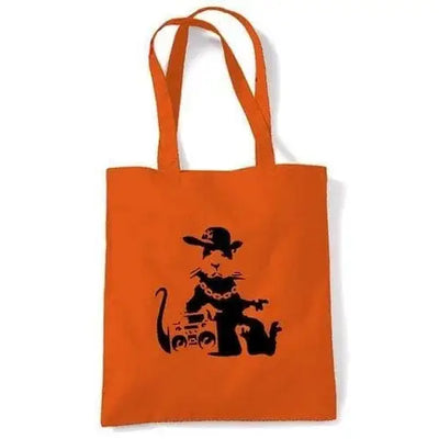 Banksy NYC Gangster Rat Shoulder Bag Orange