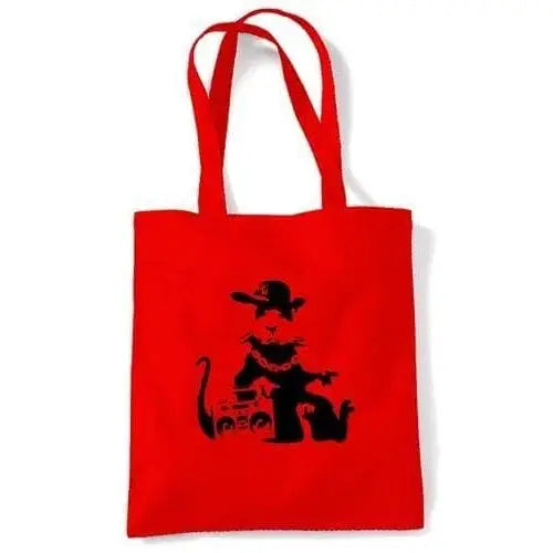 Banksy NYC Gangster Rat Shoulder Bag Red