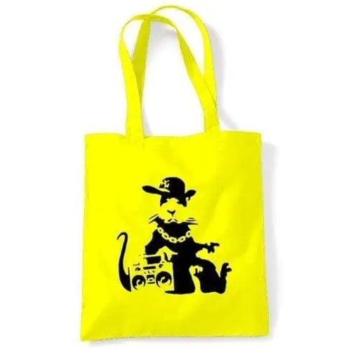 Banksy NYC Gangster Rat Shoulder Bag Yellow