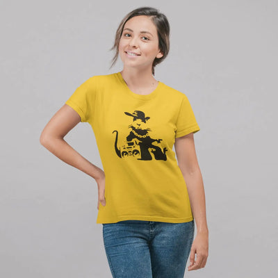 Banksy NYC Gangster Rat Womens T-Shirt