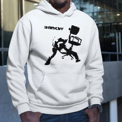 Banksy Office Chair Hoodie - Hoodie