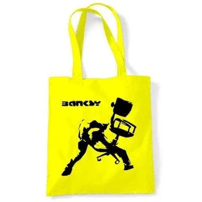 Banksy Office Chair Shoulder Bag Yellow