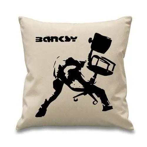 Banksy Office Chair Sofa Cushion Cream