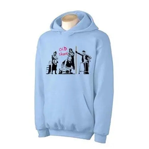 Banksy Old Skool Hoodie XL / Blue