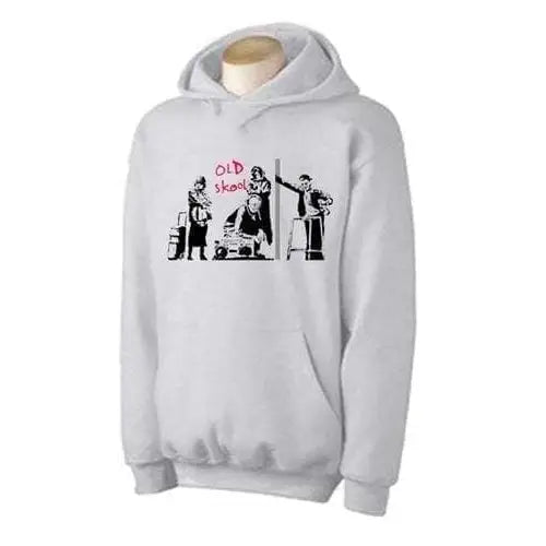 Banksy Old Skool Hoodie XL / Light Grey