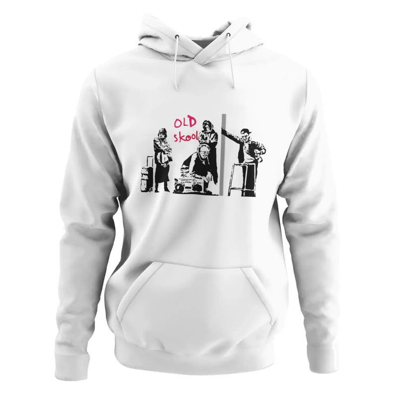 Banksy Old Skool Hoodie - XL / White - Hoodie