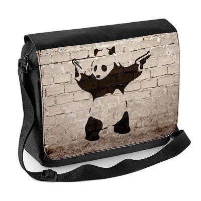Banksy Panda Laptop Messenger Bag