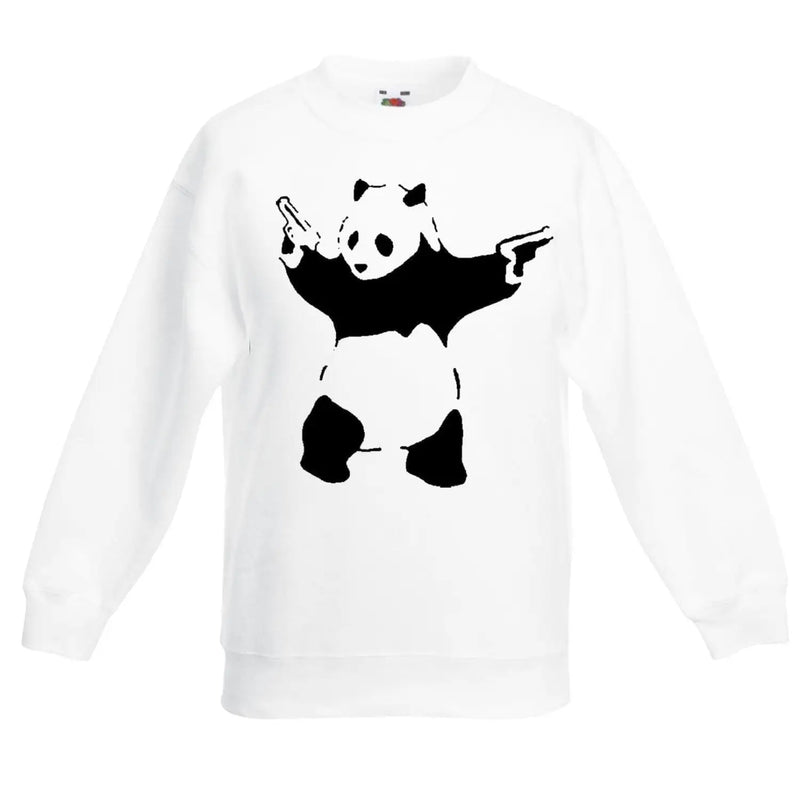 Banksy Panda with Pistols Graffiti Children&