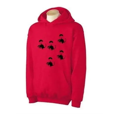 Banksy Parachute Rat Hoodie XL / Red