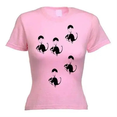 Banksy Parachute Rat Women's T-Shirt XL / Light Pink