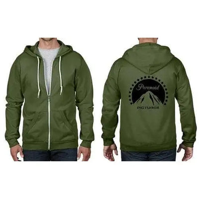 Banksy Paranoid Pictures Full Zip Hoodie 3XL / City Green