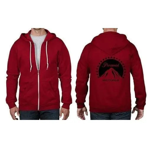 Banksy Paranoid Pictures Full Zip Hoodie 3XL / Red