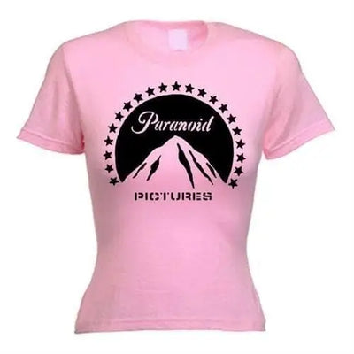 Banksy Paranoid Pictures Womens T-Shirt L / Light Pink