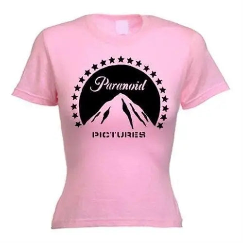 Banksy Paranoid Pictures Womens T-Shirt L / Light Pink