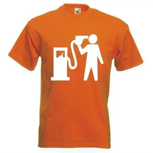 Banksy Petrol Head Mens T-Shirt S / Orange