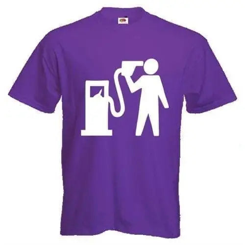 Banksy Petrol Head Mens T-Shirt S / Purple