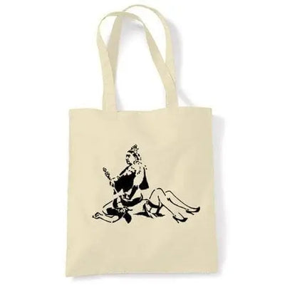 Banksy Porn Queen Shoulder Bag Cream