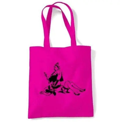 Banksy Porn Queen Shoulder Bag Dark Pink