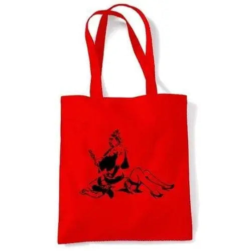 Banksy Porn Queen Shoulder Bag Red