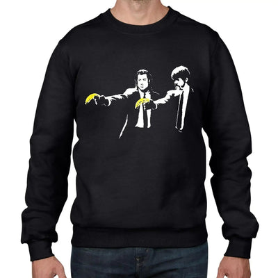 Banksy Pulp Fiction Graffiti Men's Sweatshirt Jumper M / Black