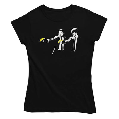 Banksy Pulp Fiction Womens T-Shirt S