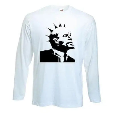 Banksy Punk Lenin Long Sleeve T-Shirt XXL / White