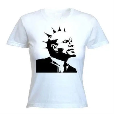 Banksy Punk Lenin Womens T-Shirt M / White
