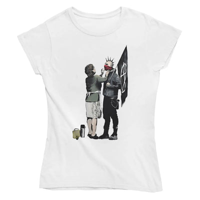 Banksy Punk Mum Womens T-Shirt M