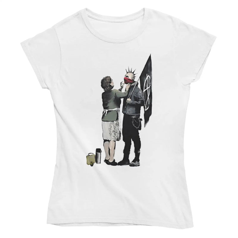Banksy Punk Mum Womens T-Shirt M