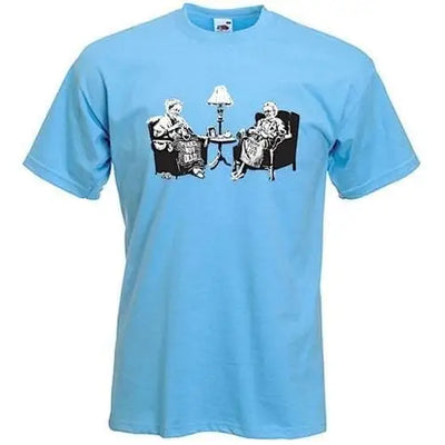 Banksy 'Punks Not Dead' Grannies Men's T-Shirt 3XL / Light Blue