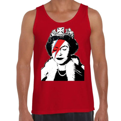 Banksy Queen Bitch Lizzie Stardust Men's Tank Vest Top M / Red