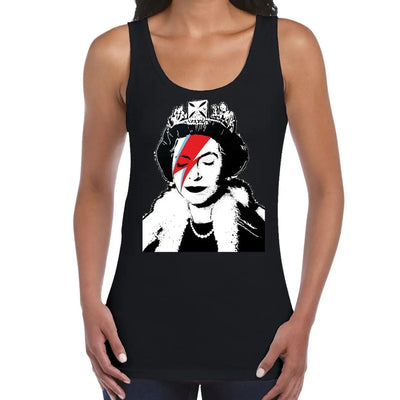 Banksy Queen Bitch Lizzie Stardust Women's Tank Vest Top S / Black