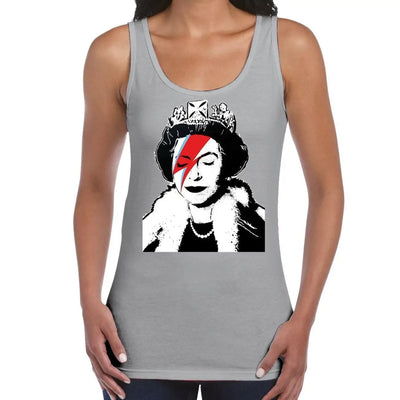 Banksy Queen Bitch Lizzie Stardust Women's Tank Vest Top S / Light Grey