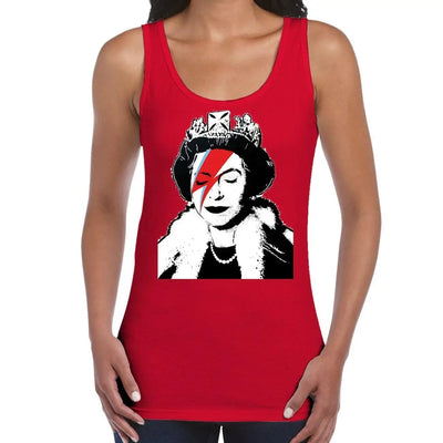 Banksy Queen Bitch Lizzie Stardust Women's Tank Vest Top S / Red