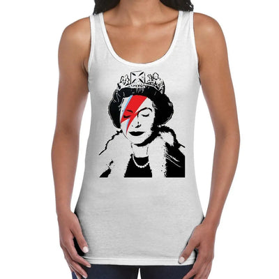 Banksy Queen Bitch Lizzie Stardust Women's Tank Vest Top S / White