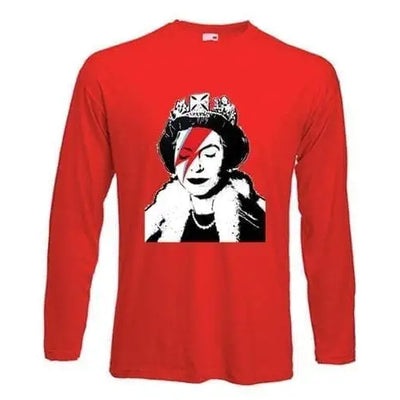 Banksy Queen Bitch Long Sleeve T-Shirt S / Red