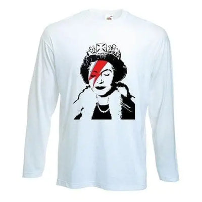 Banksy Queen Bitch Long Sleeve T-Shirt S / White