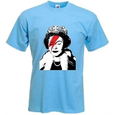 Banksy Queen Bitch Men's T-Shirt Light Blue / M