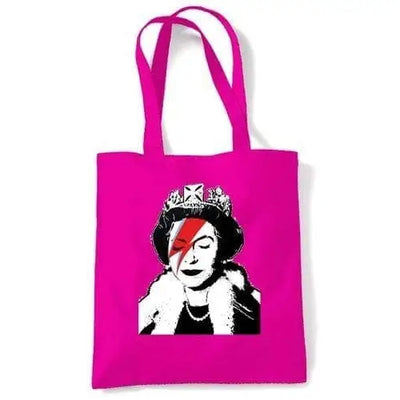 Banksy Queen Bitch Shoulder Bag Dark Pink