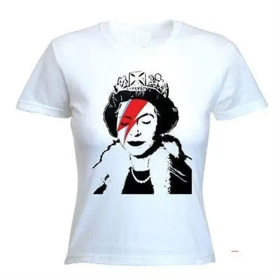 Banksy Queen Bitch Women's T-Shirt L / White