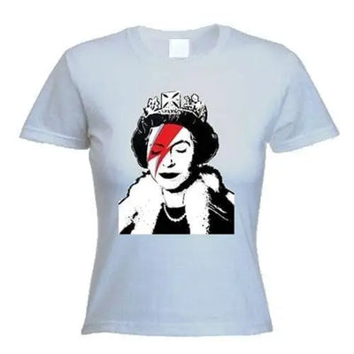 Banksy Queen Bitch Women's T-Shirt M / Light Grey