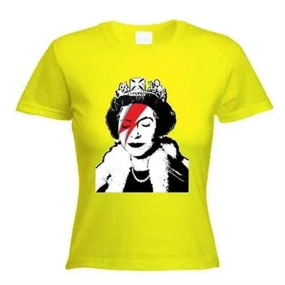 Banksy Queen Bitch Women's T-Shirt M / Yellow